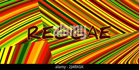 Striped multicolor Reggae background with red, yellow and green stripes. Vector graphic pattern Stock Vector