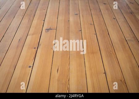 wooden board floor background  in empty room Stock Photo