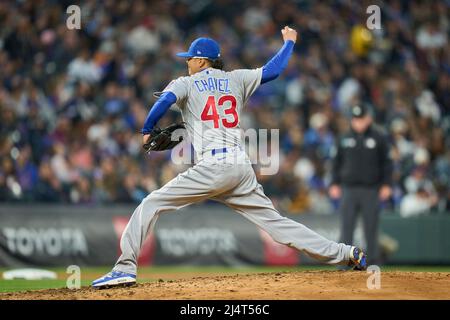 April 16 2022: Chicago pitcher Jesse Chavez (43) throws a pitch