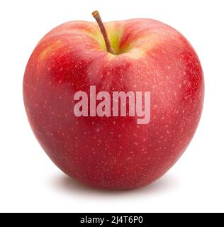 red apple path isolated on white Stock Photo