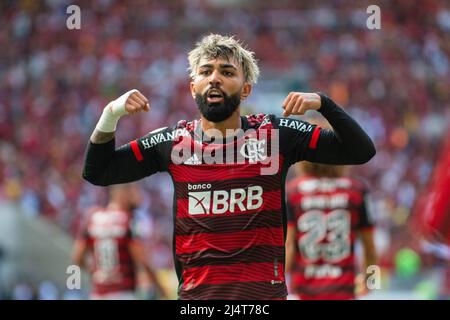 Rio De Janeiro, Brazil. 12th Mar, 2022. Gabriel Barbosa (Gabigol) during  Bangu x Flamengo held at Maracanã Stadium, for the 10th round of the  Carioca Championship (Taça Guanabara), this Sunday night (12)