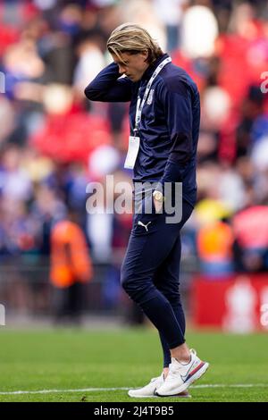 LONDON, UK. APR 17TH Conor Gallagher of Crystal Palace looks on rejected during the FA Cup match between Chelsea and Crystal Palace at Wembley Stadium, London on Sunday 17th April 2022. (Credit: Federico Maranesi | MI News) Credit: MI News & Sport /Alamy Live News Stock Photo