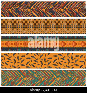 Boho tribal banners set Stock Vector