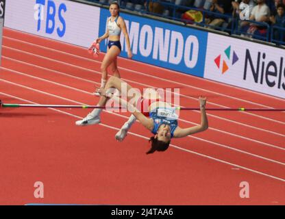 Angelina TOPIĆ of Serbie Final High Jump   Women   during the World Athletics Indoor Championships 2022 on March 19, 2022 at Stark Arena in Belgrade, Serbia - Photo Laurent Lairys / DPPI Stock Photo