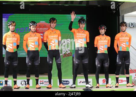 17th 4 2022; Cles, Italy; 2022 UCI Tour of the Alps., Team Euskatel Euskadi; Stock Photo