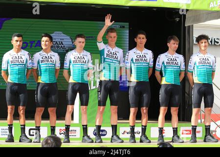 17th 4 2022; Cles, Italy; 2022 UCI Tour of the Alps., Team Caja Rural; Stock Photo