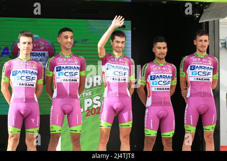 17th 4 2022; Cles, Italy; 2022 UCI Tour of the Alps., Team Bardiani CSF; Stock Photo