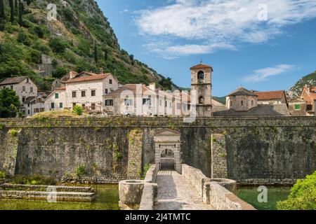 The River Gate of Kotor old town, Montenegro. Stock Photo