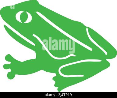 Green Frog or Toad. Stock Vector