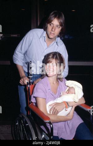 Debby Boone and Gabriel Ferrer with son Jordan in 1980 Credit: Ralph Dominguez/MediaPunch Stock Photo