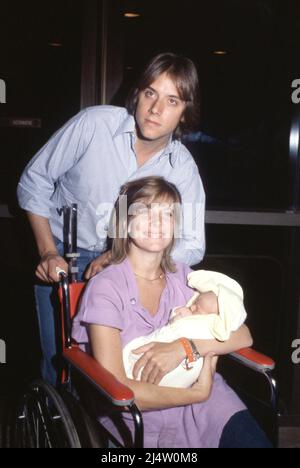 Debby Boone and Gabriel Ferrer with son Jordan in 1980 Credit: Ralph Dominguez/MediaPunch Stock Photo