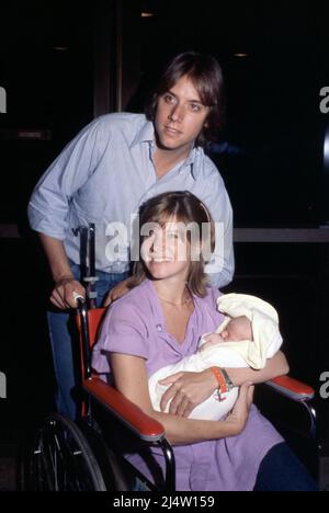 Debby Boone and Gabriel Ferrer with son Jordan in 1980 Credit: Ralph Dominguez/MediaPunch Stock Photo