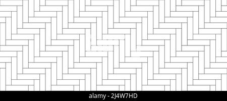 Vintage herringbone wooden floor seamless pattern. Parquet or laminate design texture. White herringbone parquet floor. Brick monochrome wall texture Stock Vector