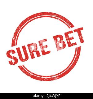 SURE BET text written on black red sticker stamp Stock Photo Alamy