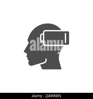 Professional burnout glyph icon. linear style sign for mobile concept and web design. Head and battery low glyph vector icon. Symbol, logo illustratio Stock Vector