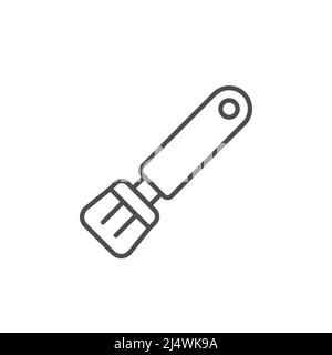 Basting brush vector icon. outline flat sign for mobile concept and web design. BBQ tool, brush outline icon. Symbol, logo illustration. Vector graphi Stock Vector