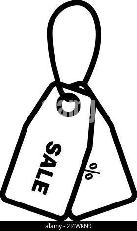 Discount Tags Icon. Bold outline design with editable stroke width. Vector Illustration. Stock Vector
