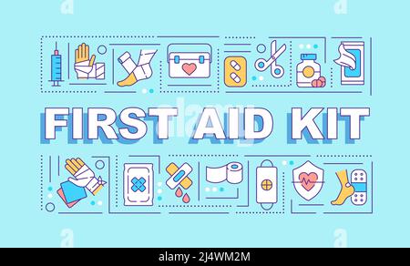 First aid word cloud concept. Vector illustration Stock Vector Image ...