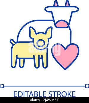 Livestock animals RGB color icon Stock Vector Image & Art - Alamy