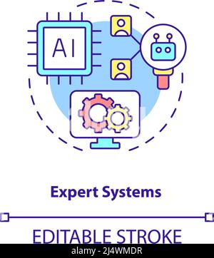 Expert systems concept icon Stock Vector
