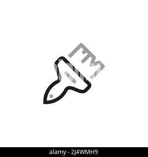 Simple Brushes and Painting Related Vector Line Icons. Brushes set. Stock Vector
