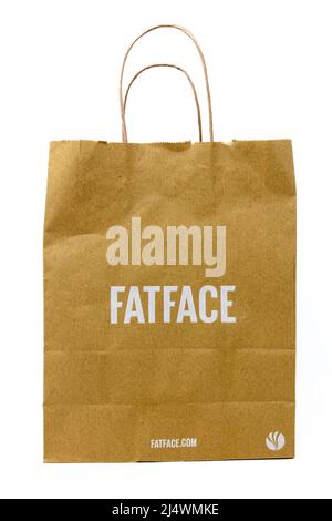 Fatface brown paper carrier bag Stock Photo