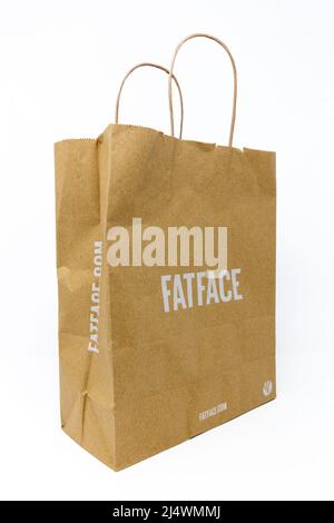 Fatface brown paper carrier bag Stock Photo