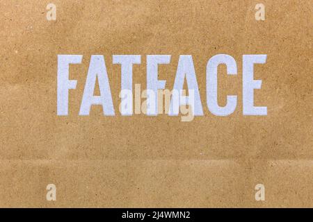 Fatface brown paper carrier bag Stock Photo