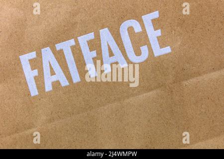 Fatface brown paper carrier bag Stock Photo