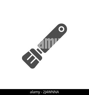 Basting brush vector icon. filled flat sign for mobile concept and web design. BBQ tool, brush glyph icon. Symbol, logo illustration. Vector graphics Stock Vector