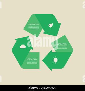 Environment Infographic Recycle Symbol. Vector Illustration Stock Vector
