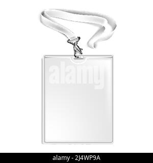 Badge Blank With Claw Clasp And Ribbon Vector Stock Vector