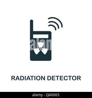 Radiation Detector icon. Monochrome simple Radiation Detector icon for templates, web design and infographics Stock Vector