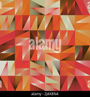 Line Art abstract vector pattern artwork made with various geometric shapes and linear elements. Minimal graphics design for poster, cover, art, prese Stock Vector