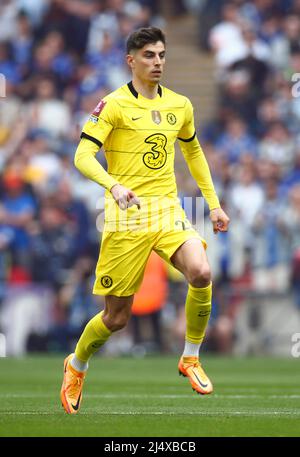 LONDON, ENGLAND - APRIL 17: Chelsea's Kai Havertz during FA Cup Semi-Final between Crystal Palace and Chelsea at Wembley Stadium , London, UK 17th Apr Stock Photo