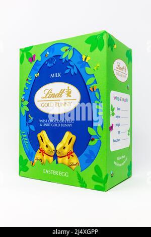 Lindt Gold Bunny Easter Egg Milk Chocolate Stock Photo