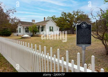 USA Texas TX Johnson City Lyndon Baines Johnson LBJ boyhood home museum ranch hill country Stock Photo