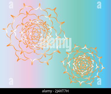 golden pattern for any kind of design. Design for decoration of cosmetics, paintings, wallpapers, clothes, books, notebooks, notepads, gift paper etc. Stock Vector
