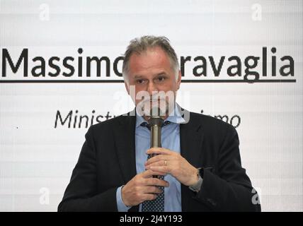 Milan, Italy. 09th Apr, 2022. Milan, Italy Italian Institutions In the picture: Massimo garavaglia Minister of Tourism Credit: Independent Photo Agency/Alamy Live News Stock Photo