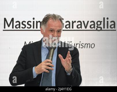 Milan, Italy. 09th Apr, 2022. Milan, Italy Italian Institutions In the picture: Massimo garavaglia Minister of Tourism Credit: Independent Photo Agency/Alamy Live News Stock Photo