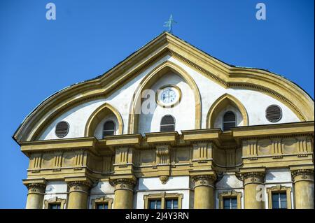 Ursuline Holy Trinity church on Congress square in Ljubljana, Slovenia Stock Photo