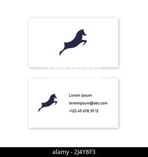 Vector business card in mesh gradient style. Editable color Stock Vector