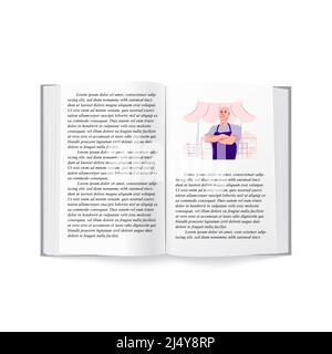 Vector book in mesh gradient style. Editable color Stock Vector