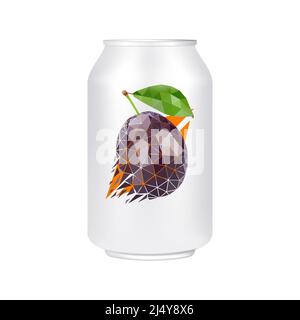 Vector can in mesh gradient style. Editable color Stock Vector