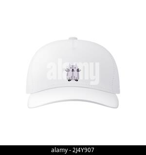 Vector cap in mesh gradient style. Editable color Stock Vector