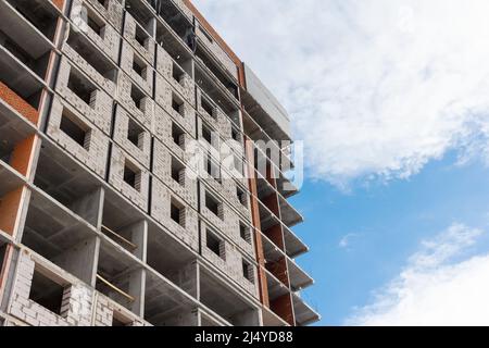 construction of an apartment complex. construction site Stock Photo