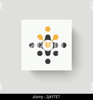 Vector element isolated shape. Biology scientific sign. Energy communication icon Stock Vector