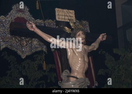 Jesus Christ in the holy cross, Spain Stock Photo