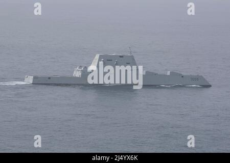 The U.S Navy Zumwalt-class Guided Missile Destroyer USS Zumwalt ...