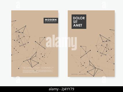 Polygonal in origami style on white background. Internet technology. Vector pattern. Communication network. Abstract tech connect background Stock Vector